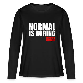 House music - Women's Premium Organic Long Sleeve Shirt - black - Front - Julia (174cm)