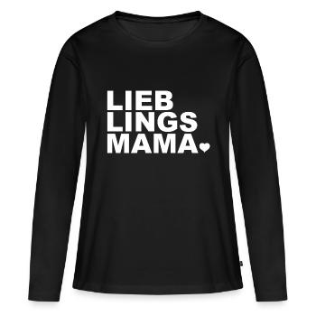 Lieblings Mama - Mutti - Mami - Mutter - Frauen Premium Bio Langarmshirt - Schwarz - Vorne - Julia (174cm)