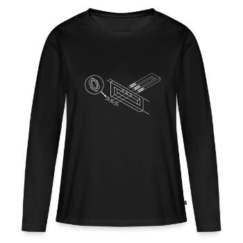 Unmögliches Objekt Illusion Optische Täuschung - Frauen Premium Bio Langarmshirt - Schwarz - Vorne - Julia (174cm)
