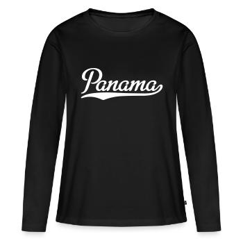 Panama - T-shirt manches longues Premium bio Femme - noir - Devant - Julia (174cm)