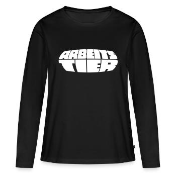 Arbeit - Frauen Premium Bio Langarmshirt - Schwarz - Vorne - Julia (174cm)
