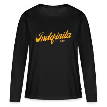 Copie de la copie d’indéfinité - T-shirt manches longues Premium bio Femme - noir - Devant - Julia (174cm)
