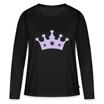 Princess Crown - T-shirt manches longues Premium bio Femme - noir - Devant - Julia (174cm)