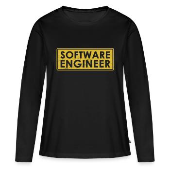 Software Engineer - Women's Premium Organic Long Sleeve Shirt - black - Front - Julia (174cm)