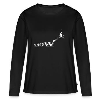 ski - T-shirt manches longues Premium bio Femme - noir - Devant - Julia (174cm)