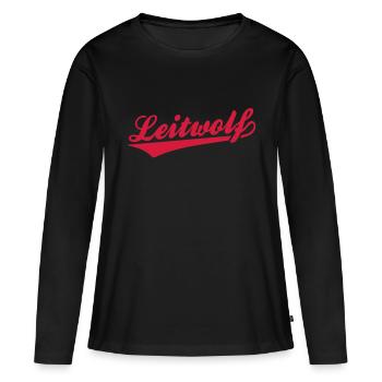 Chef de la meute - T-shirt manches longues Premium bio Femme - noir - Devant - Julia (174cm)