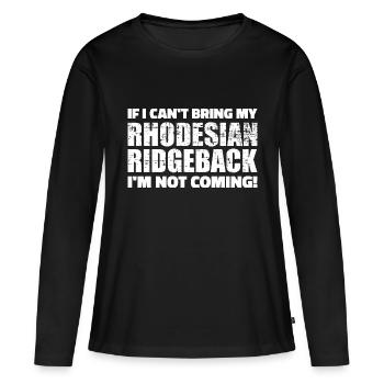 Rhodesian Ridgeback - T-shirt manches longues Premium bio Femme - noir - Devant - Julia (174cm)
