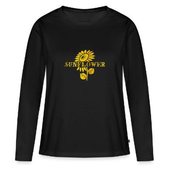 tournesol - T-shirt manches longues Premium bio Femme - noir - Devant - Julia (174cm)
