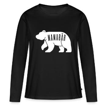 Bär Bären - Frauen Premium Bio Langarmshirt - Schwarz - Vorne - Julia (174cm)