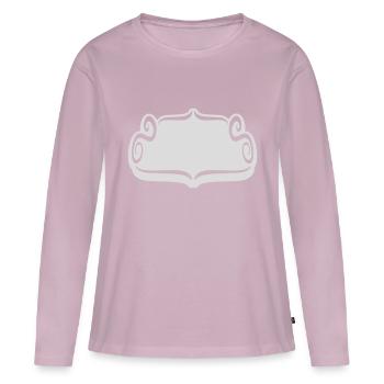 Cadre ornement artistique décoratif - T-shirt manches longues Premium bio Femme - rose poudré - Devant - Julia (174cm)