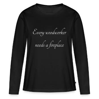 jackhammer felling happy - Women's Premium Organic Long Sleeve Shirt - black - Front - Julia (174cm)