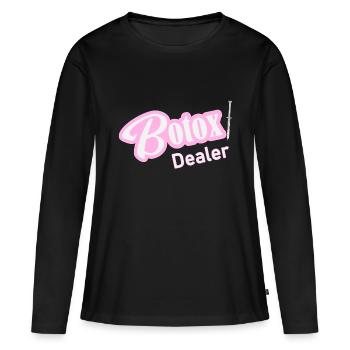 Botox Dealer with Syringe Beauty Plastic Surgeon - Women's Premium Organic Long Sleeve Shirt - black - Front - Julia (174cm)