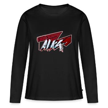 urban abstract graffiti - Frauen Premium Bio Langarmshirt - Schwarz - Vorne - Julia (174cm)