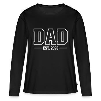 DADDY EST 2026 - T-shirt manches longues Premium bio Femme - noir - Devant - Julia (174cm)