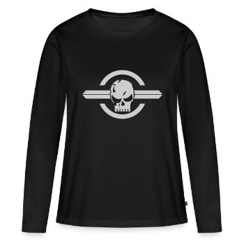crâne élite - T-shirt manches longues Premium bio Femme - noir - Devant - Julia (174cm)