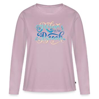 Relax - Women's Premium Organic Long Sleeve Shirt - dusky pink - Front - Julia (174cm)