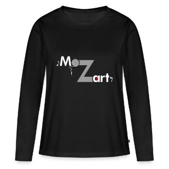 Mozart cool - Frauen Premium Bio Langarmshirt - Schwarz - Vorne - Julia (174cm)
