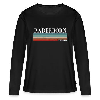 Paderborn Westphalie orientale - T-shirt manches longues Premium bio Femme - noir - Devant - Julia (174cm)