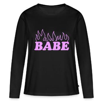 Babe - Women's Premium Organic Long Sleeve Shirt - black - Front - Julia (174cm)