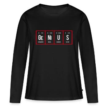 Genius - Periodensystem der Elemente - Frauen Premium Bio Langarmshirt - Schwarz - Vorne - Julia (174cm)