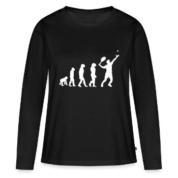 tennis evolution - Women's Premium Organic Long Sleeve Shirt - black - Front - Julia (174cm)
