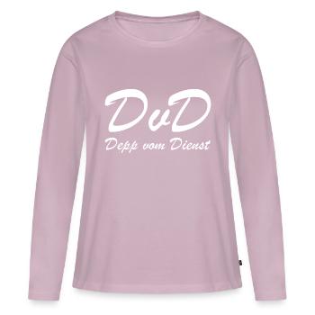 DvD Depp vom Dienst - Frauen Premium Bio Langarmshirt - Altrosa - Vorne - Julia (174cm)