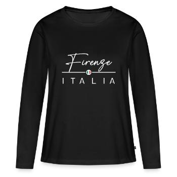 Italie - Florence - Florence - Italie - T-shirt manches longues Premium bio Femme - noir - Devant - Julia (174cm)