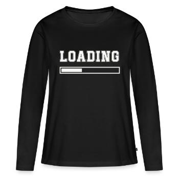 loading - Frauen Premium Bio Langarmshirt - Schwarz - Vorne - Julia (174cm)