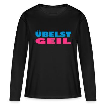 übelst cornée sortie-shirt malheureusement - T-shirt manches longues Premium bio Femme - noir - Devant - Julia (174cm)
