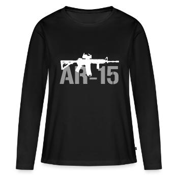 AR15 Rifle - Women's Premium Organic Long Sleeve Shirt - black - Front - Julia (174cm)