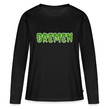 Horror Bremen - Frauen Premium Bio Langarmshirt - Schwarz - Vorne - Julia (174cm)