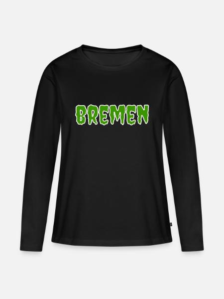 Horror Bremen - Frauen Premium Bio Langarmshirt - Schwarz