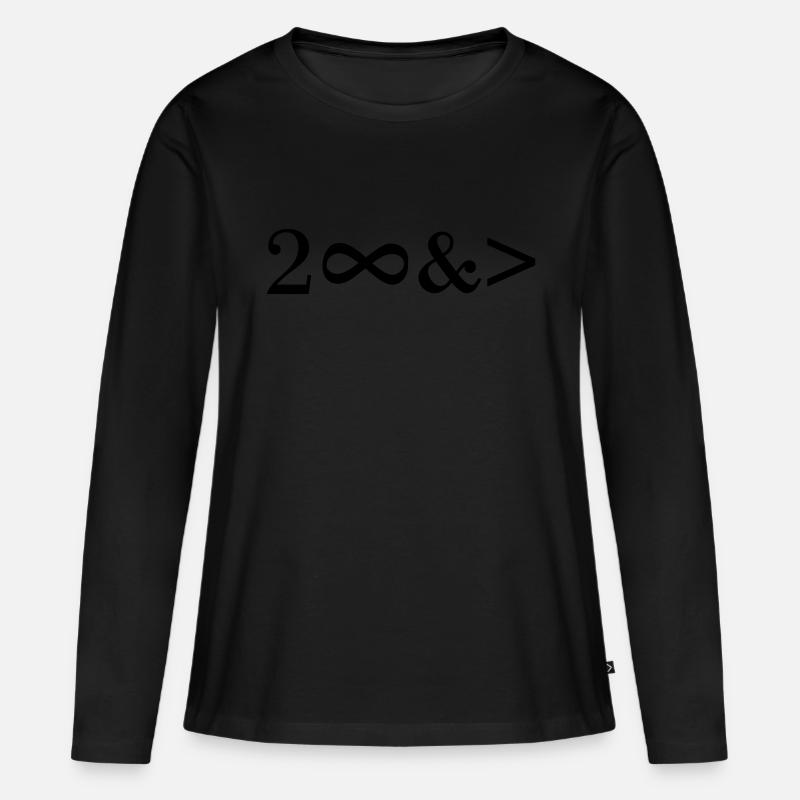 To Infinity and beyond! Love, Valentines Day, Math - Frauen Premium Bio Langarmshirt - Schwarz