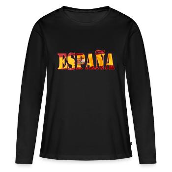 Spain - Women's Premium Organic Long Sleeve Shirt - black - Front - Julia (174cm)