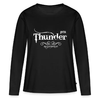 Thunder 1978 Authentic - Women's Premium Organic Long Sleeve Shirt - black - Front - Julia (174cm)