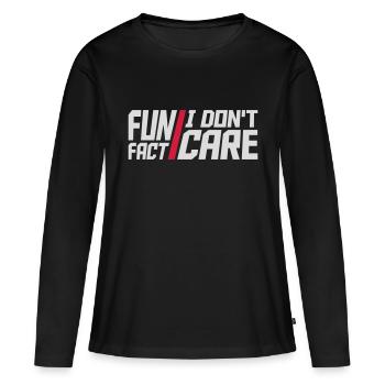Je me fiche des faits - T-shirt manches longues Premium bio Femme - noir - Devant - Julia (174cm)