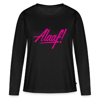 Alaaf! Design rosa - Frauen Premium Bio Langarmshirt - Schwarz - Vorne - Julia (174cm)
