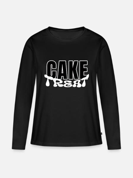 Cake Treat - Frauen Premium Bio Langarmshirt - Schwarz