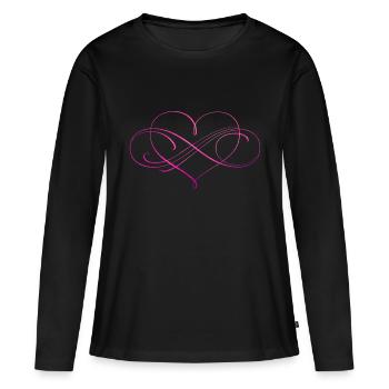Amour infini - T-shirt manches longues Premium bio Femme - noir - Devant - Julia (174cm)