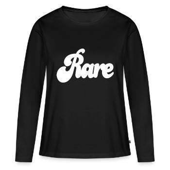 Seltener Weißwein - Frauen Premium Bio Langarmshirt - Schwarz - Vorne - Julia (174cm)