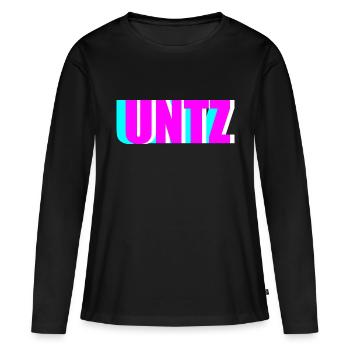 Untz rave - T-shirt manches longues Premium bio Femme - noir - Devant - Julia (174cm)