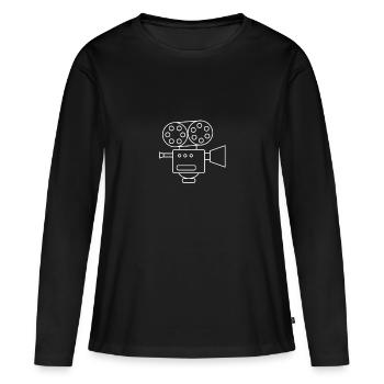 Camera Classic - Women's Premium Organic Long Sleeve Shirt - black - Front - Julia (174cm)