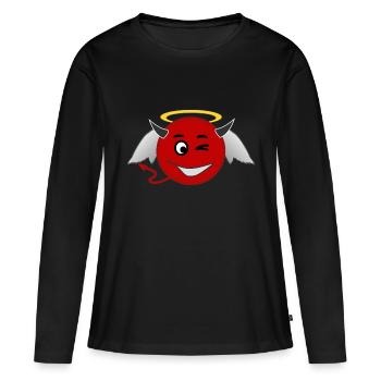 Devil angel devil and angel - Women's Premium Organic Long Sleeve Shirt - black - Front - Julia (174cm)
