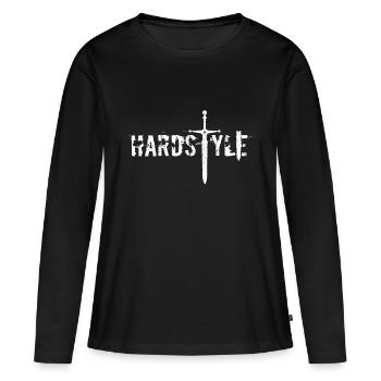 Hardstyle - T-shirt manches longues Premium bio Femme - noir - Devant - Julia (174cm)