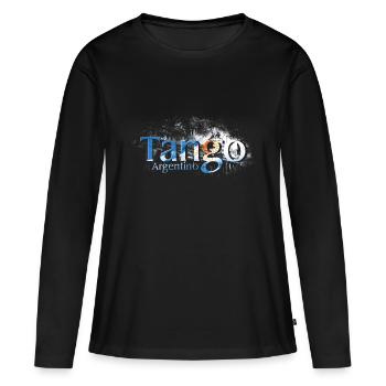 tango - T-shirt manches longues Premium bio Femme - noir - Devant - Julia (174cm)