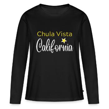 Chula Vista California - T-shirt manches longues Premium bio Femme - noir - Devant - Julia (174cm)