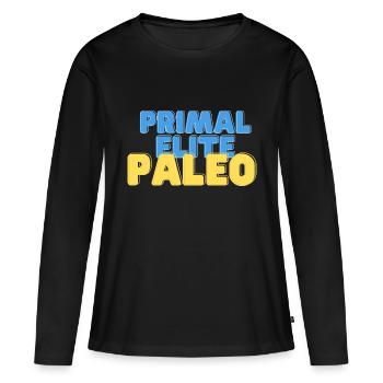 Primal Elite Paléo - T-shirt manches longues Premium bio Femme - noir - Devant - Julia (174cm)