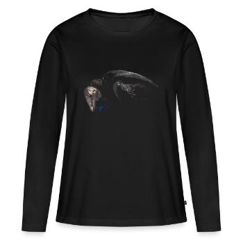 le terrible vautour à l'oeil rouge - T-shirt manches longues Premium bio Femme - noir - Devant - Julia (174cm)