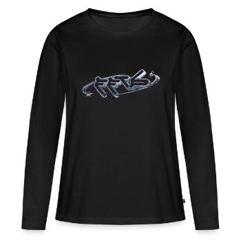 Fortune Favors the Bold Logo - Women's Premium Organic Long Sleeve Shirt - black - Front - Julia (174cm)