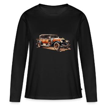 De nombreuses voitures classiques ont des décennies - T-shirt manches longues Premium bio Femme - noir - Devant - Julia (174cm)